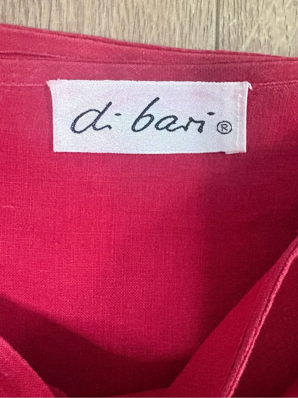 Vintage di Bari wrap skirt 100% linen, made in Italy Burgundy Size 40(M) - Picture 8 of 12